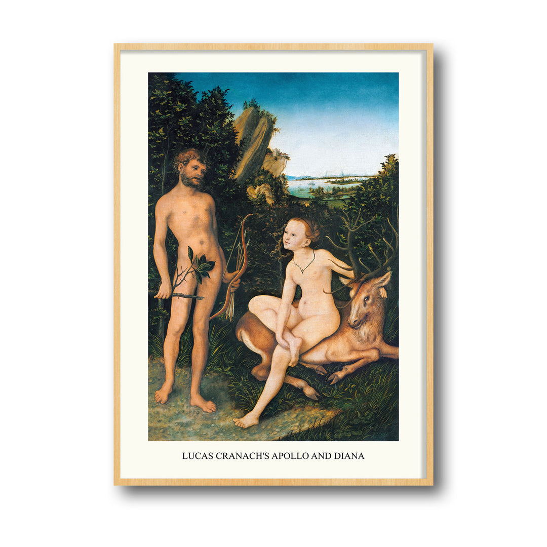 Unique apollo-and-diana-lucas-cranach-the-elder- Beautiful framed art print available at Raremango