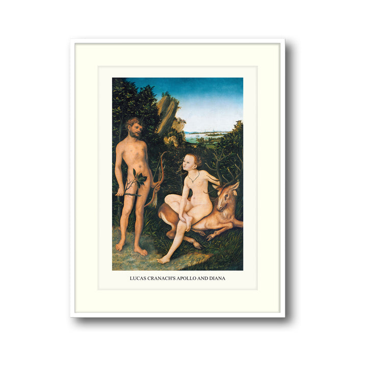 Unique apollo-and-diana-lucas-cranach-the-elder- Beautiful framed art print available at Raremango