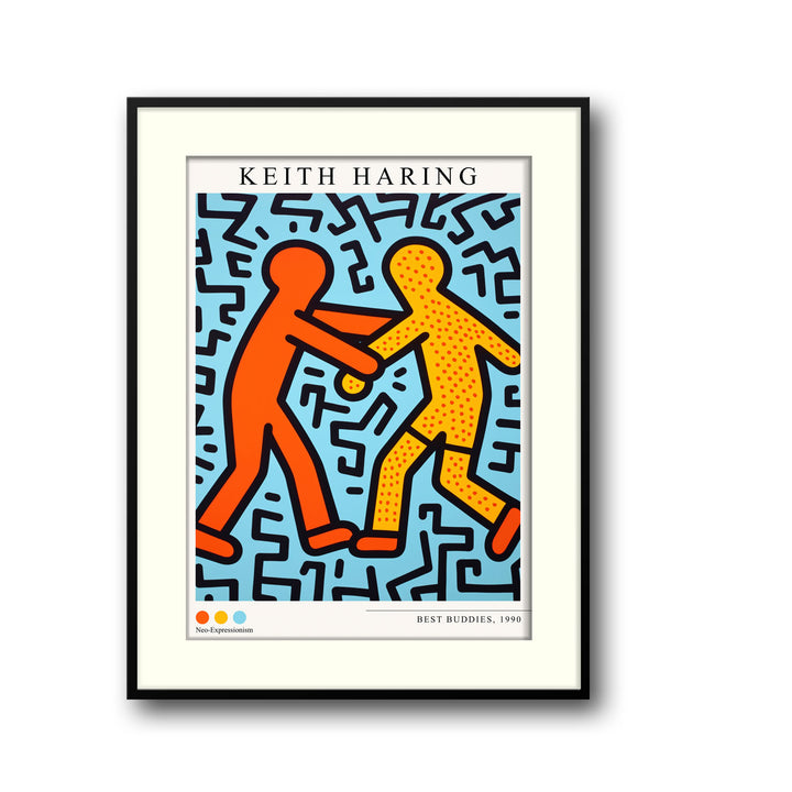 best-buddies-keith-haring canvas art - Shop art for home decor