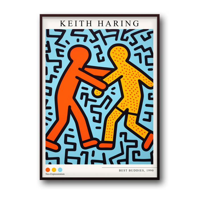 best-buddies-keith-haring canvas art - Shop art for home decor