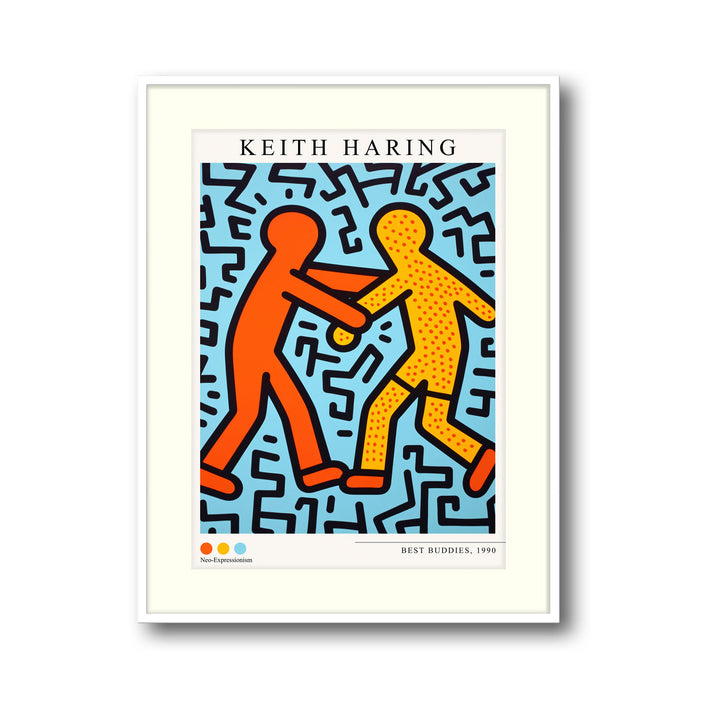 best-buddies-keith-haring canvas art - Shop art for home decor