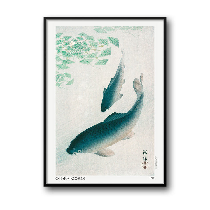 blue-carps-ohara-koson canvas art - Shop art for home decor