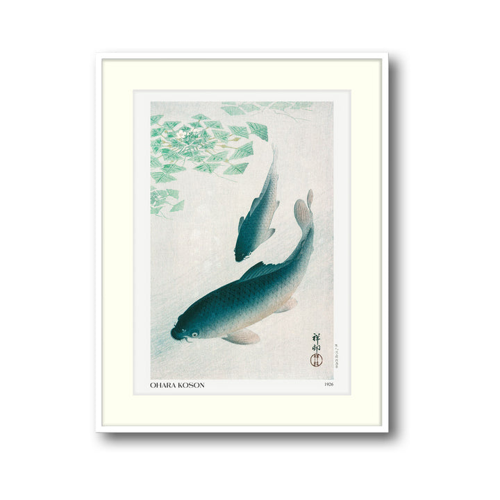 blue-carps-ohara-koson canvas art - Shop art for home decor