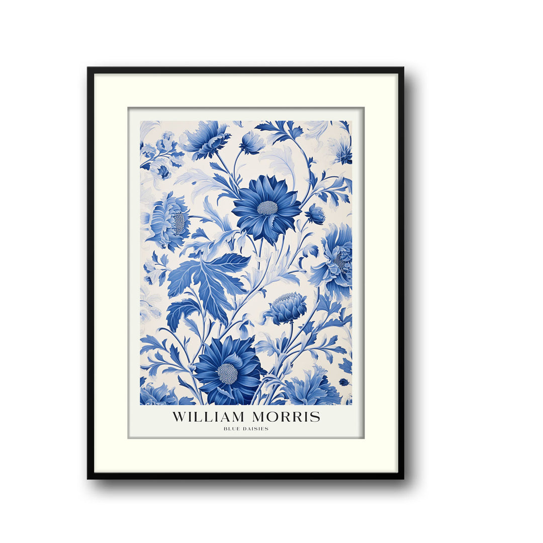 blue-daisies-william-morris canvas art - Shop art for home decor