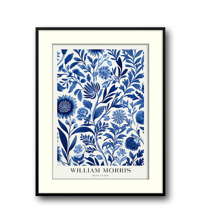 blue-leaf-william-morris canvas art - Shop art for home decor