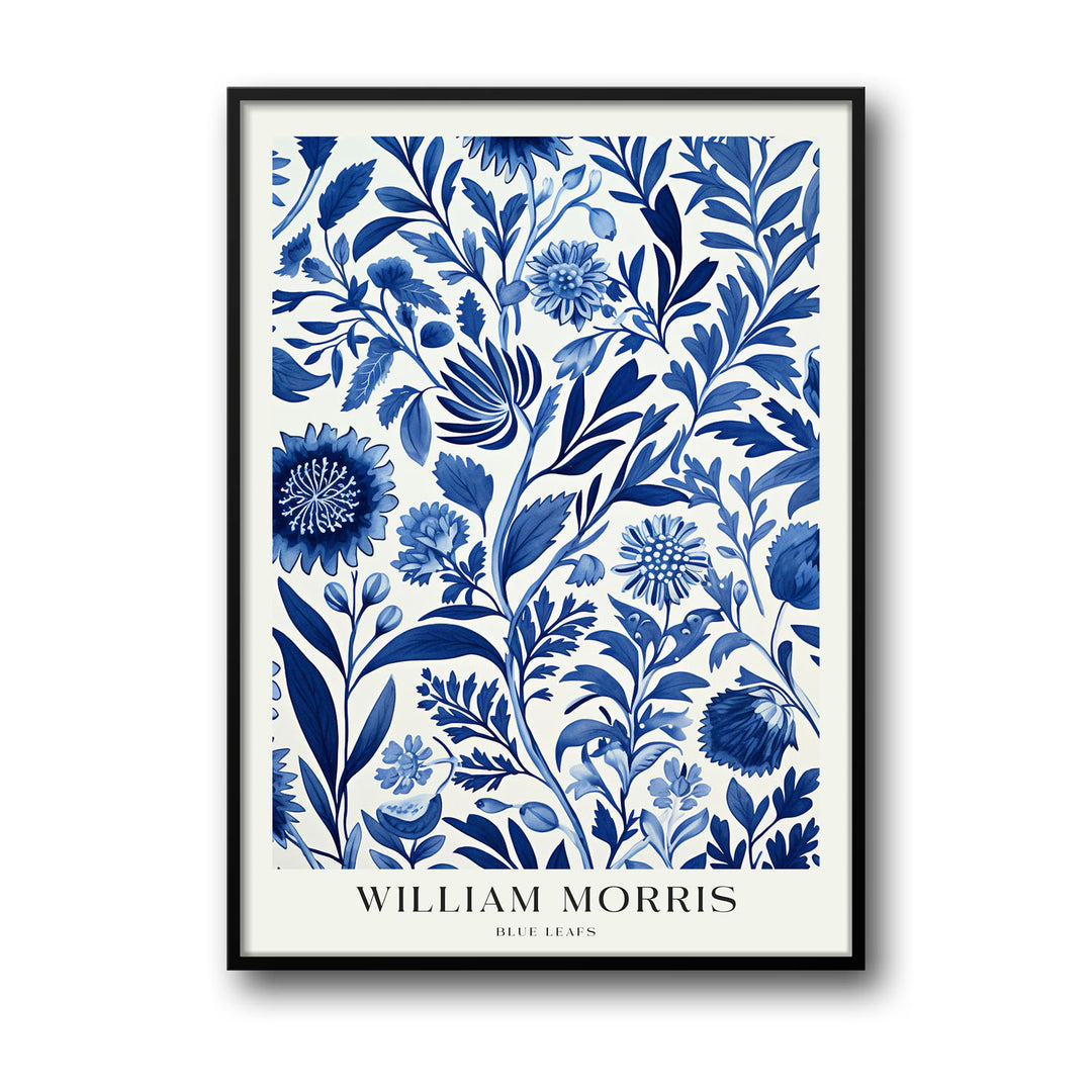 blue-leaf-william-morris canvas art - Shop art for home decor