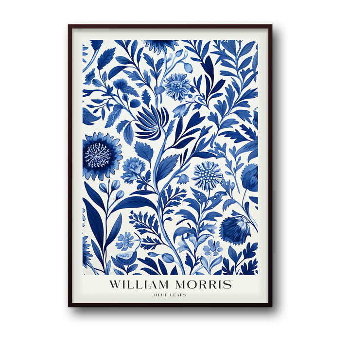 blue-leaf-william-morris canvas art - Shop art for home decor