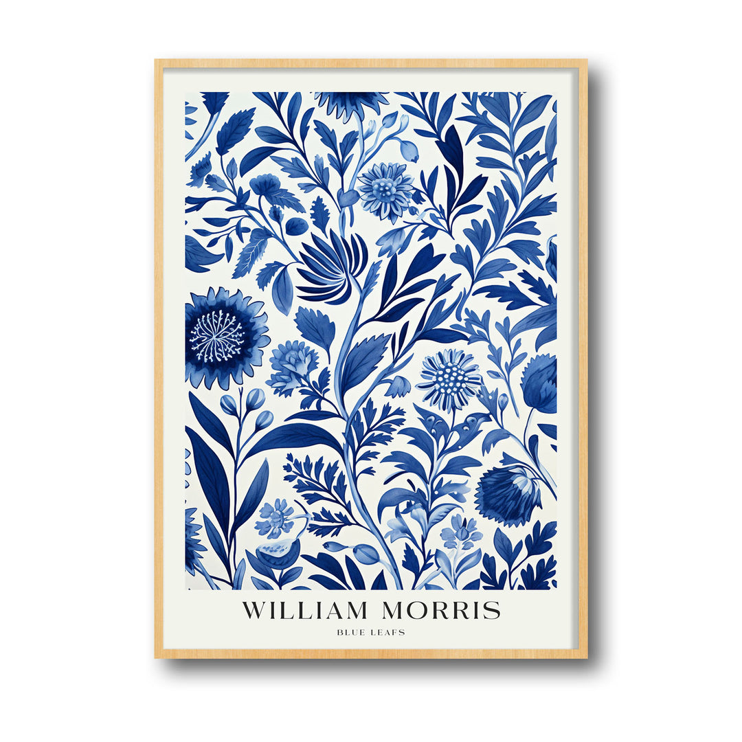 blue-leaf-william-morris canvas art - Shop art for home decor