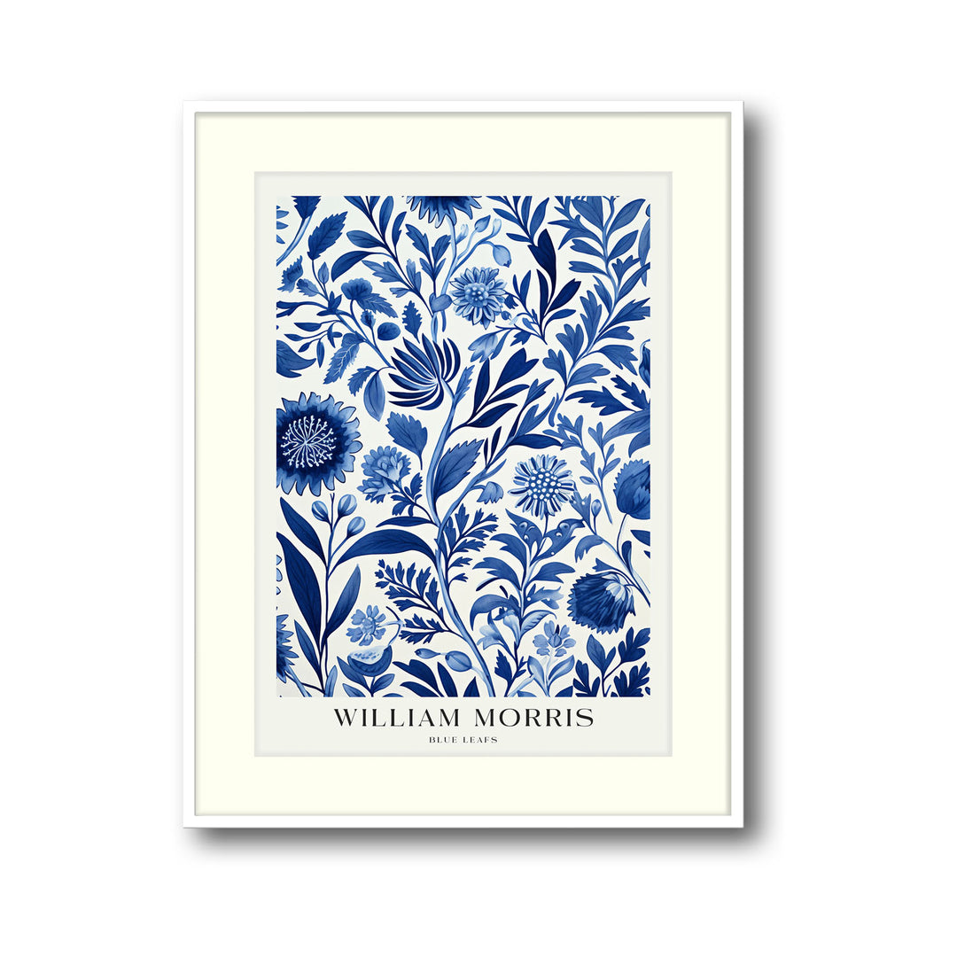 blue-leaf-william-morris canvas art - Shop art for home decor