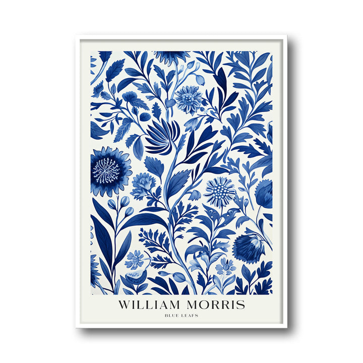 blue-leaf-william-morris canvas art - Shop art for home decor