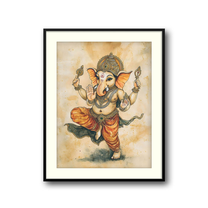 Bal Ganesh Dancing - Vastu Painting