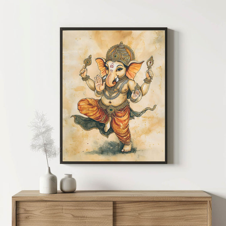 Bal Ganesh Dancing - Vastu Painting