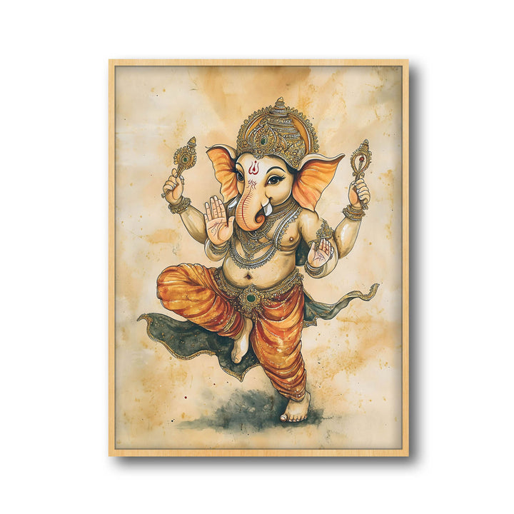 Bal Ganesh Dancing - Vastu Painting