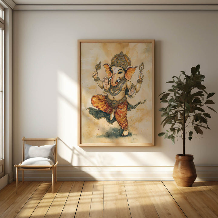 Bal Ganesh Dancing - Vastu Painting