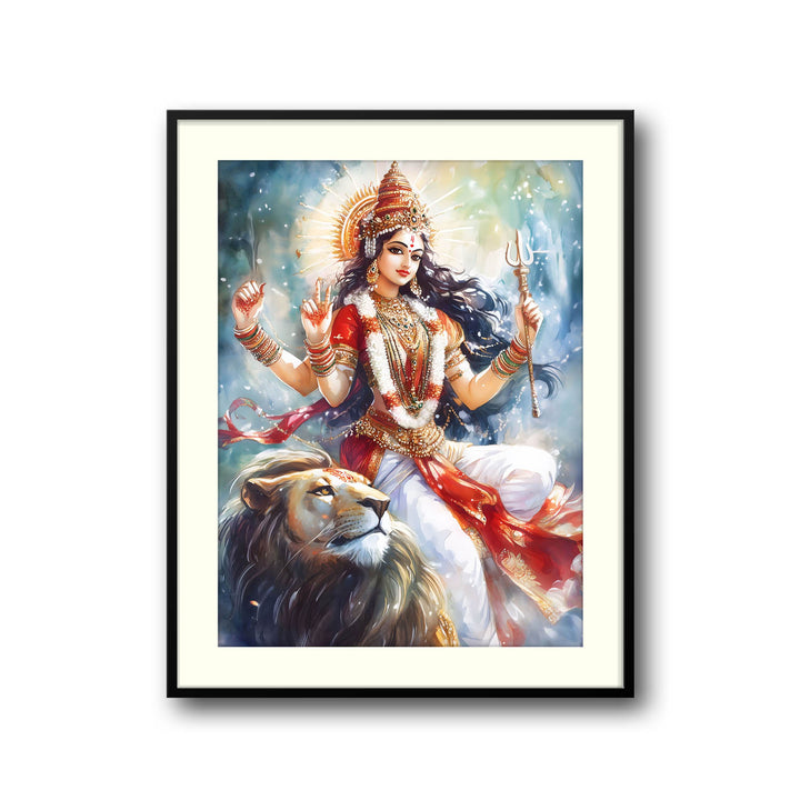 Durga Maa on Lion - Vastu Painting