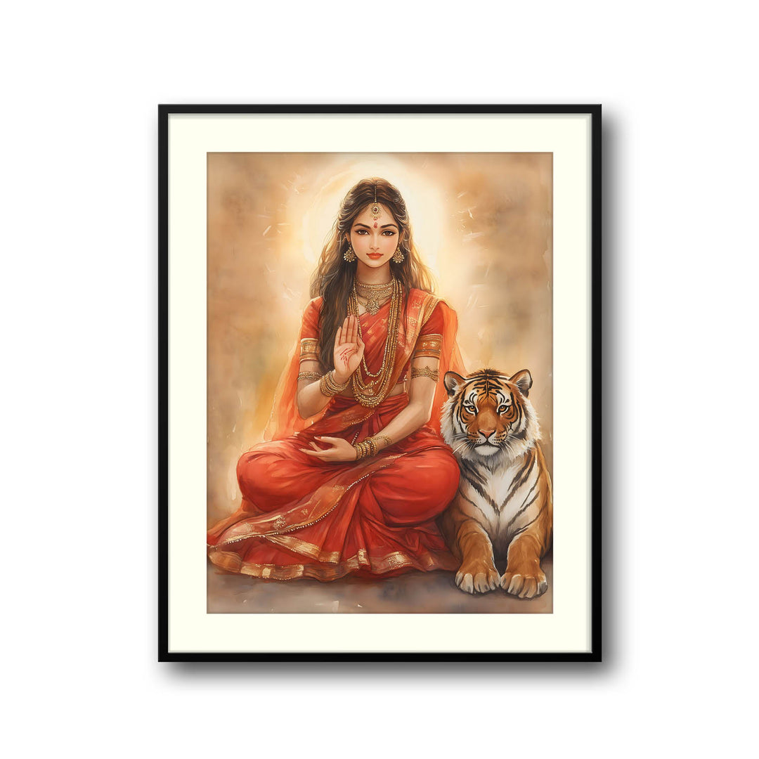 Goddess Durga Blessing - Vastu Painting