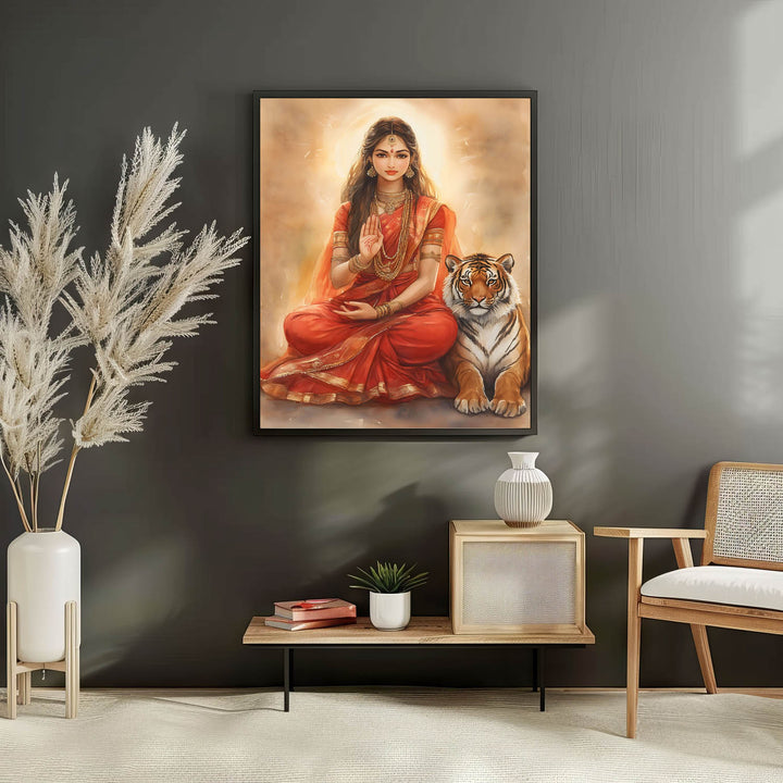 Goddess Durga Blessing - Vastu Painting