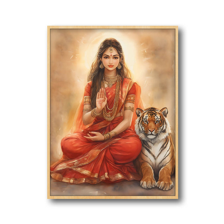 Goddess Durga Blessing - Vastu Painting