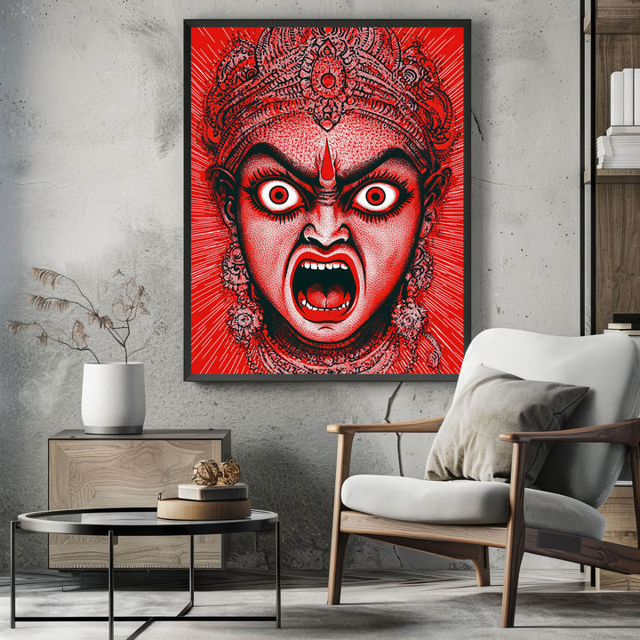 Goddess Kali Angry - Vastu Painting