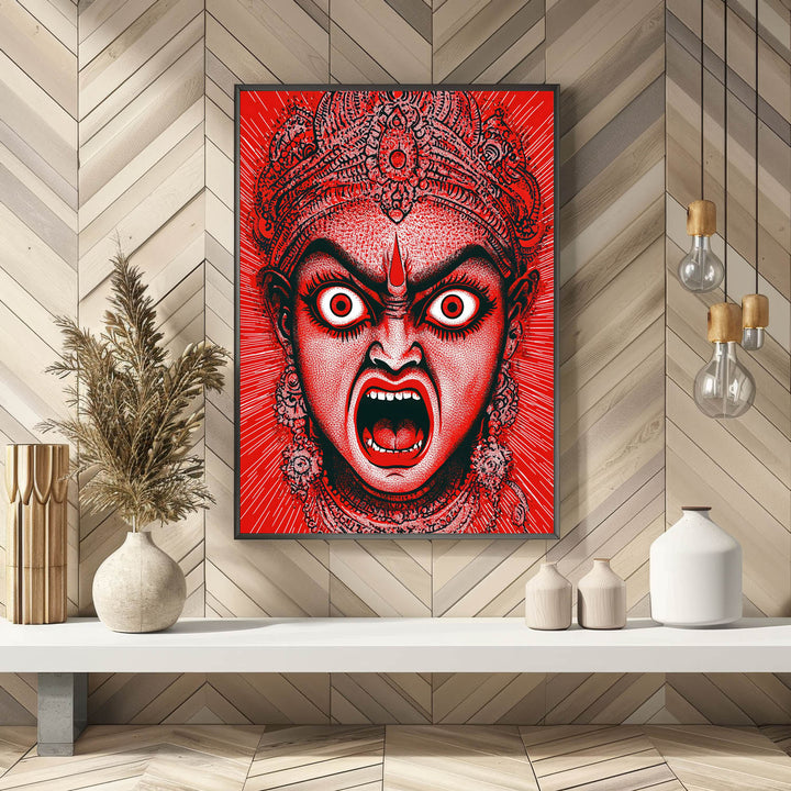 Goddess Kali Angry - Vastu Painting