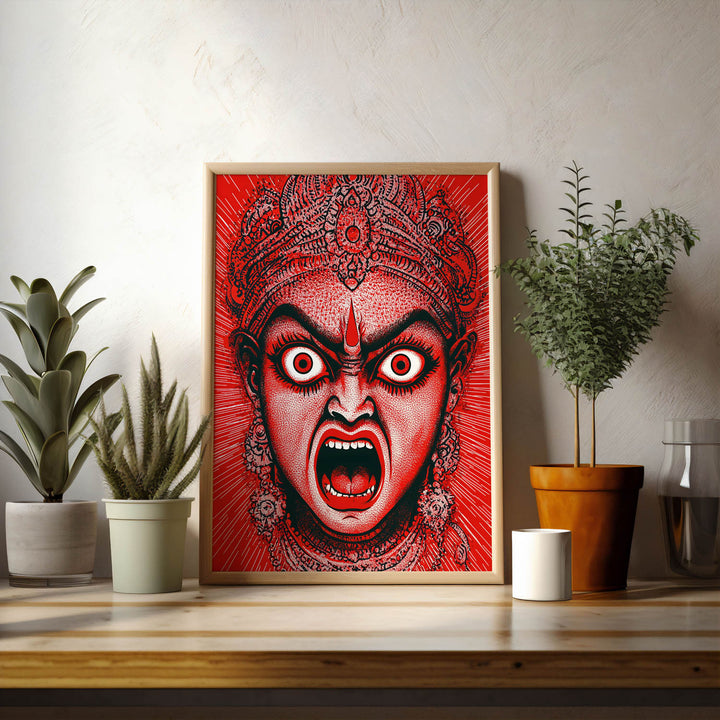 Goddess Kali Angry - Vastu Painting