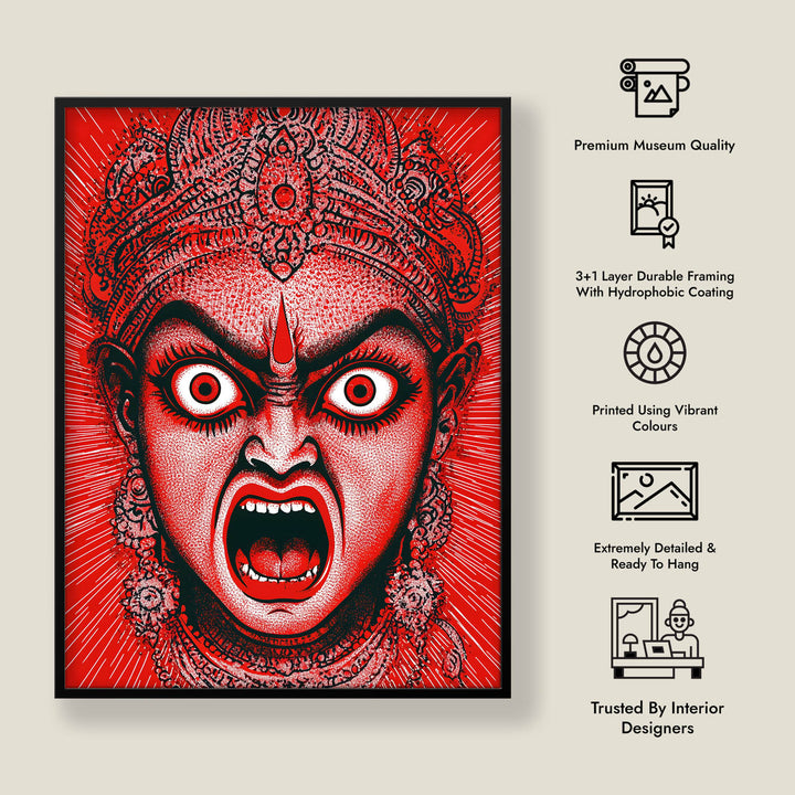 Goddess Kali Angry - Vastu Painting