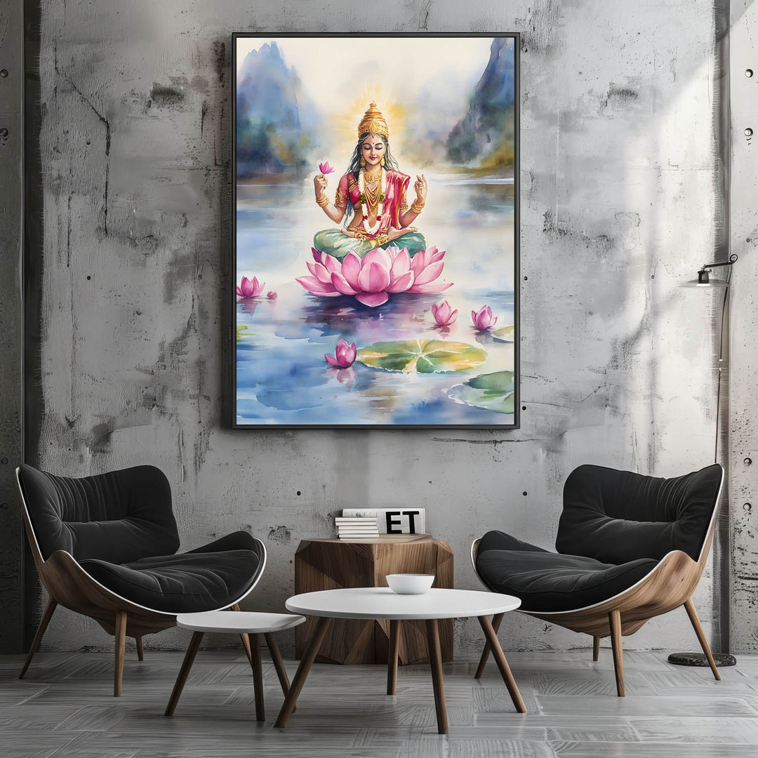 Goddess Lakshmi in Lake - Vastu Painting