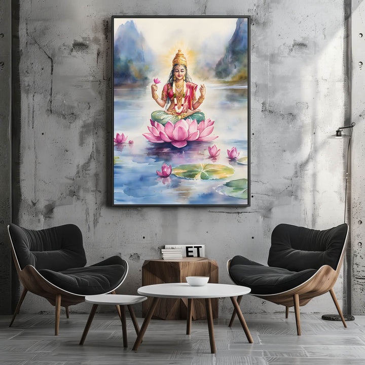 Goddess Lakshmi in Lake - Vastu Painting