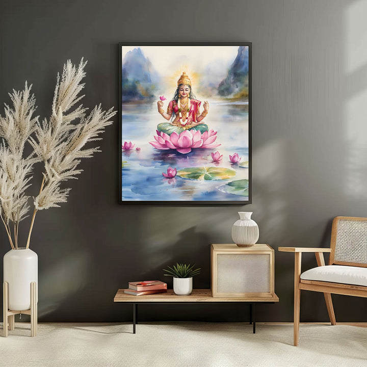 Goddess Lakshmi in Lake - Vastu Painting