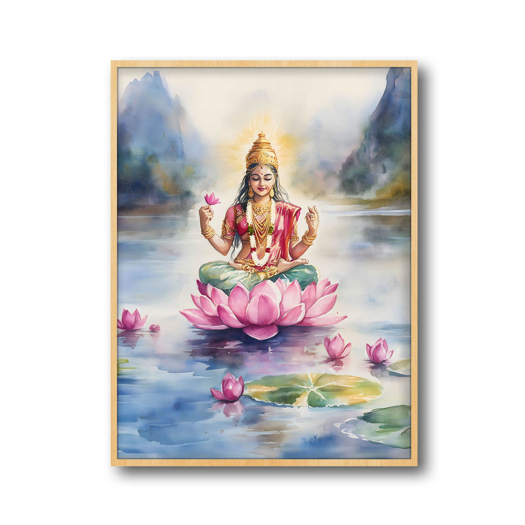 Goddess Lakshmi in Lake - Vastu Painting