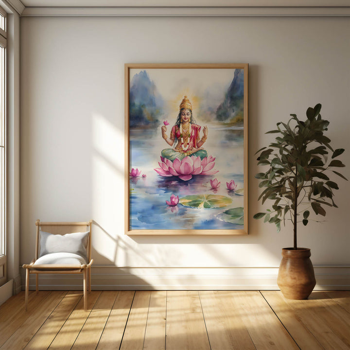 Goddess Lakshmi in Lake - Vastu Painting