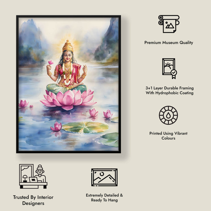 Goddess Lakshmi in Lake - Vastu Painting