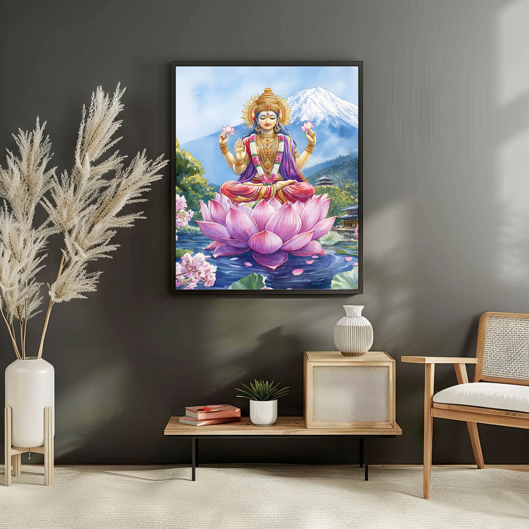 Goddess Laxmi in Himalaya - Vastu Painting