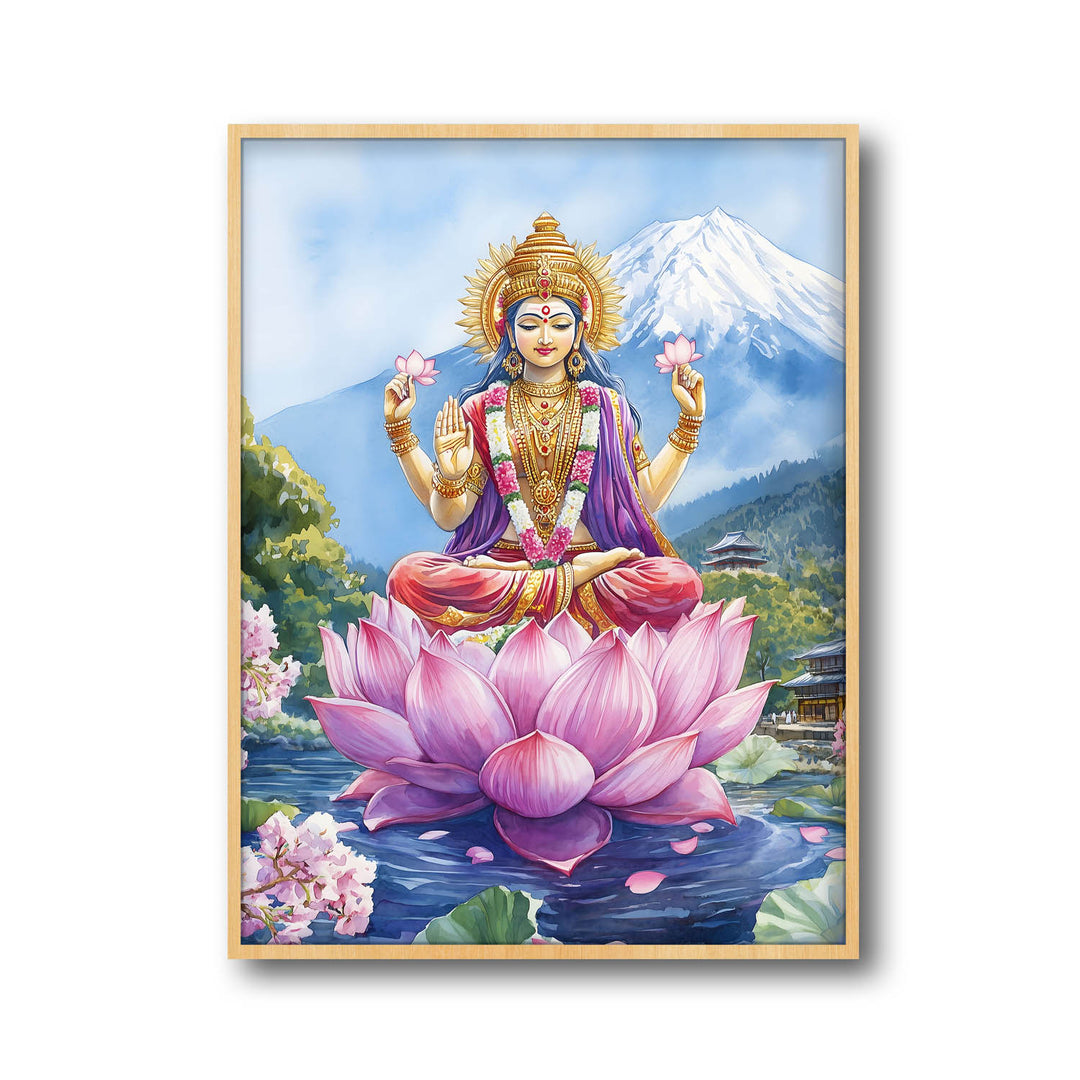 Goddess Laxmi in Himalaya - Vastu Painting