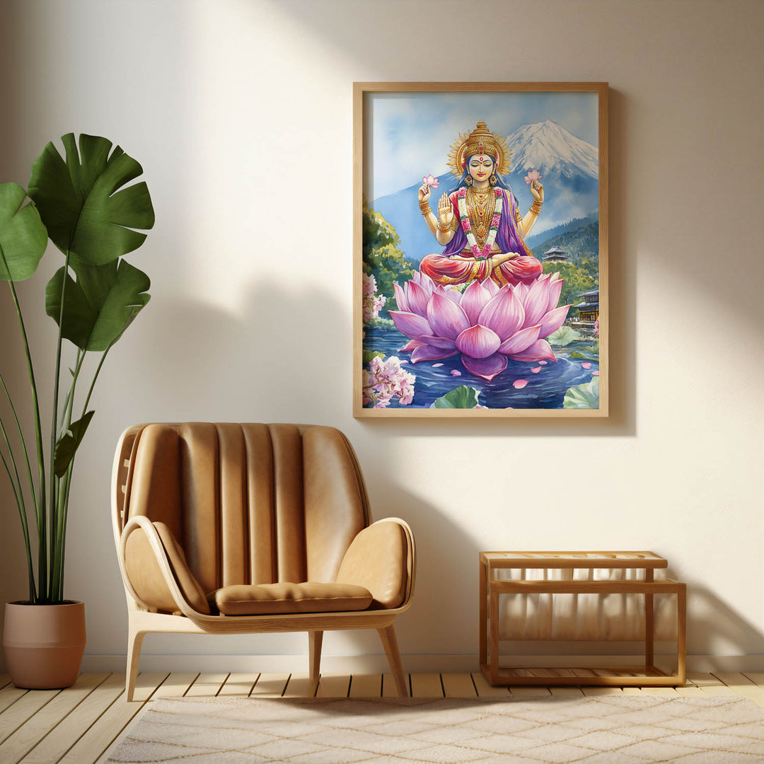 Goddess Laxmi in Himalaya - Vastu Painting