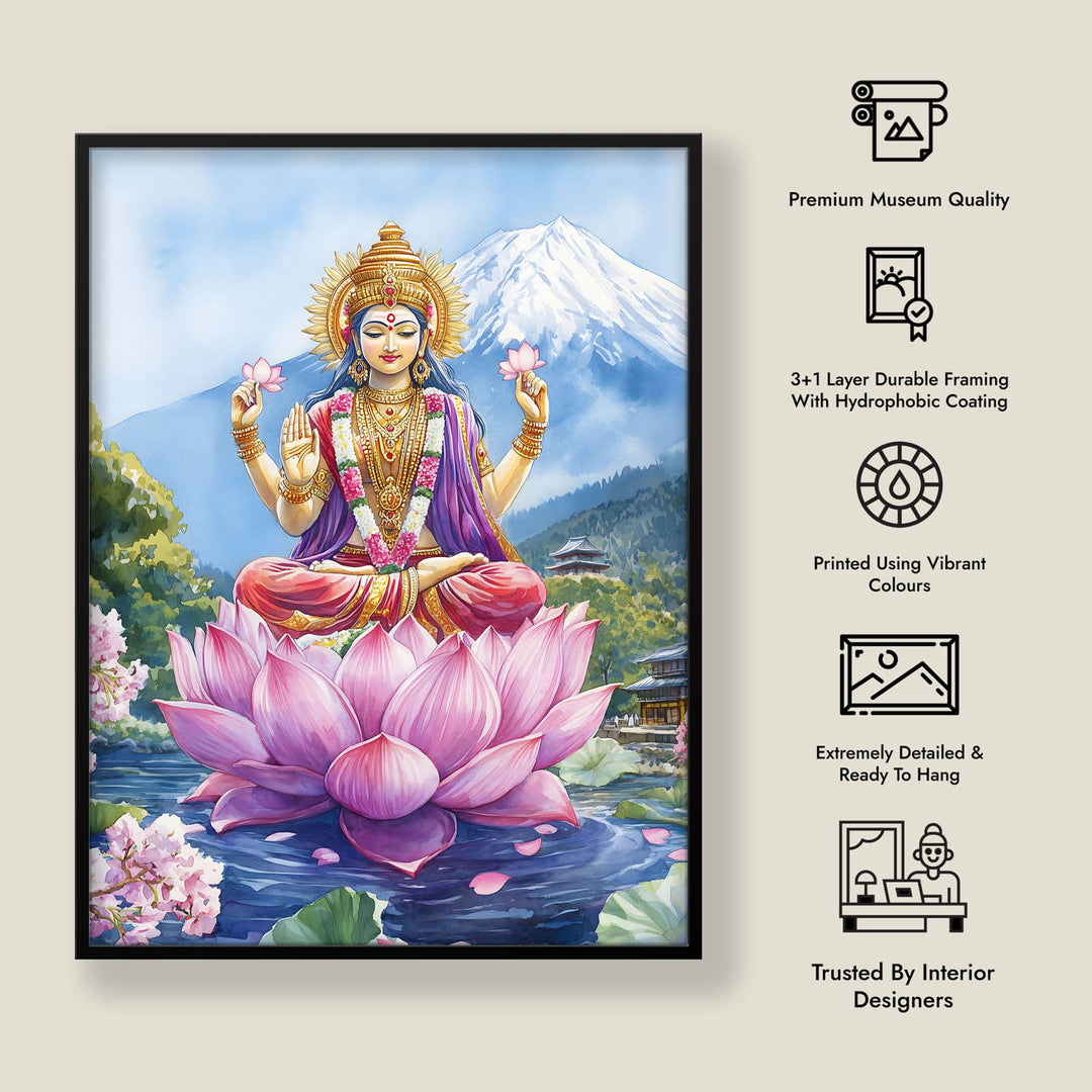 Goddess Laxmi in Himalaya - Vastu Painting