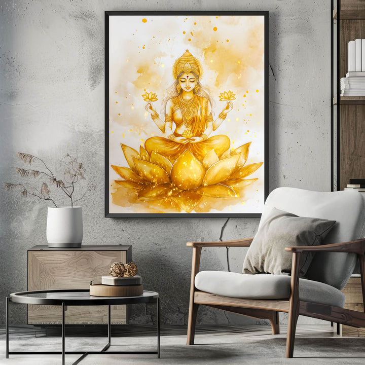 Goddess Laxmi on Lotus - Vastu Painting