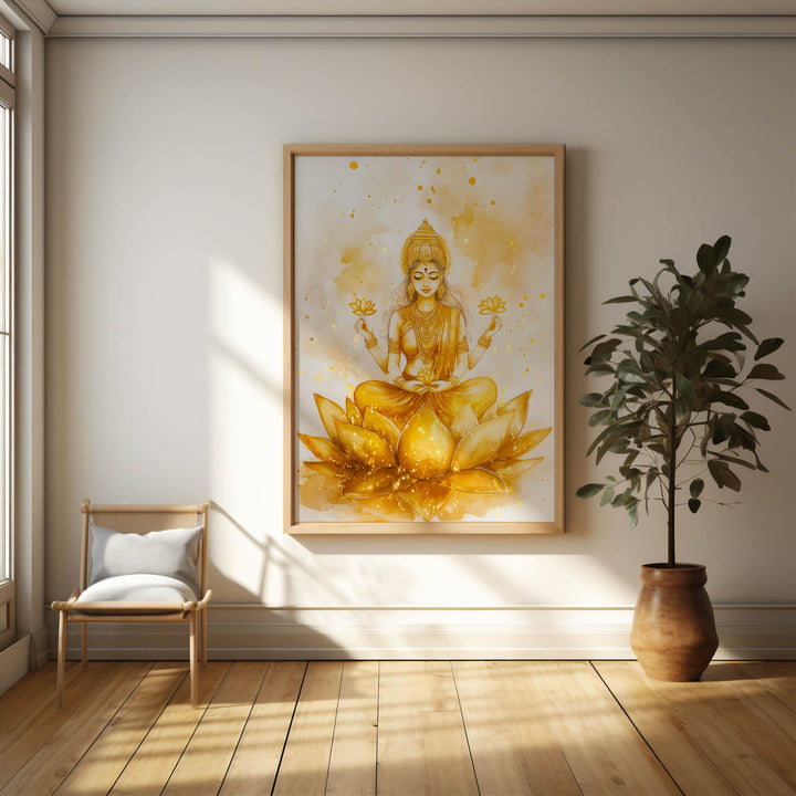 Goddess Laxmi on Lotus - Vastu Painting