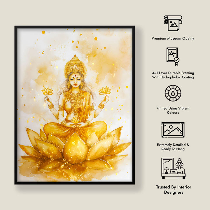 Goddess Laxmi on Lotus - Vastu Painting