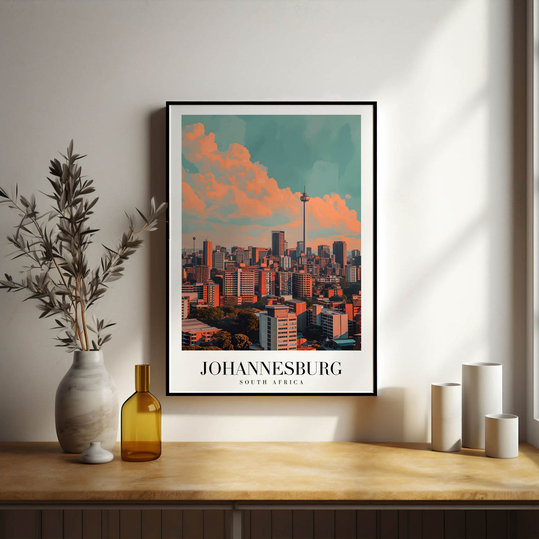 Johannesburg Cityscape - Cities Paintings