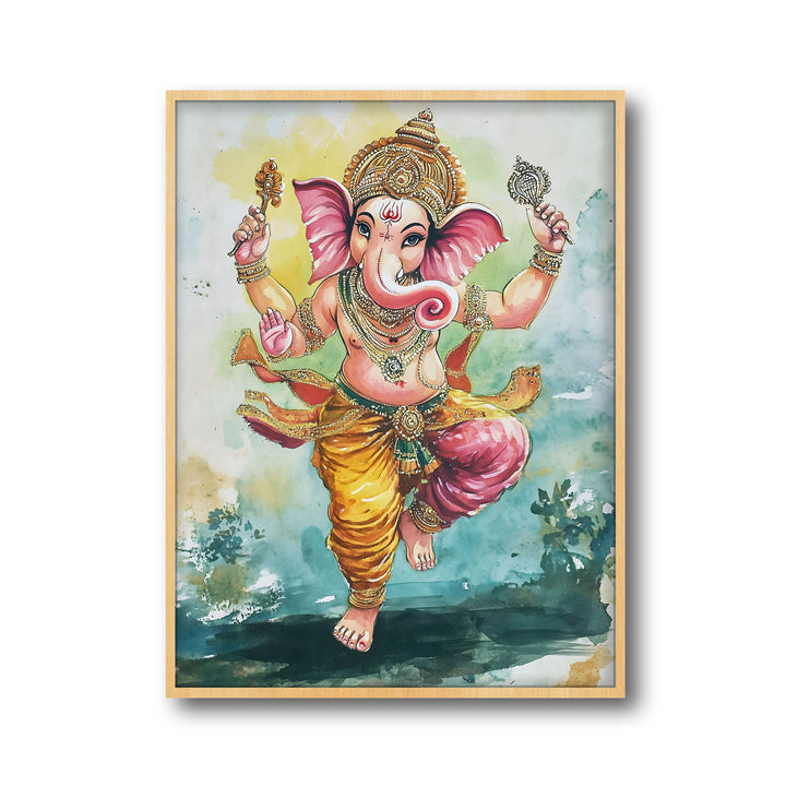 Lord Ganesh Dancing  - Vastu Painting