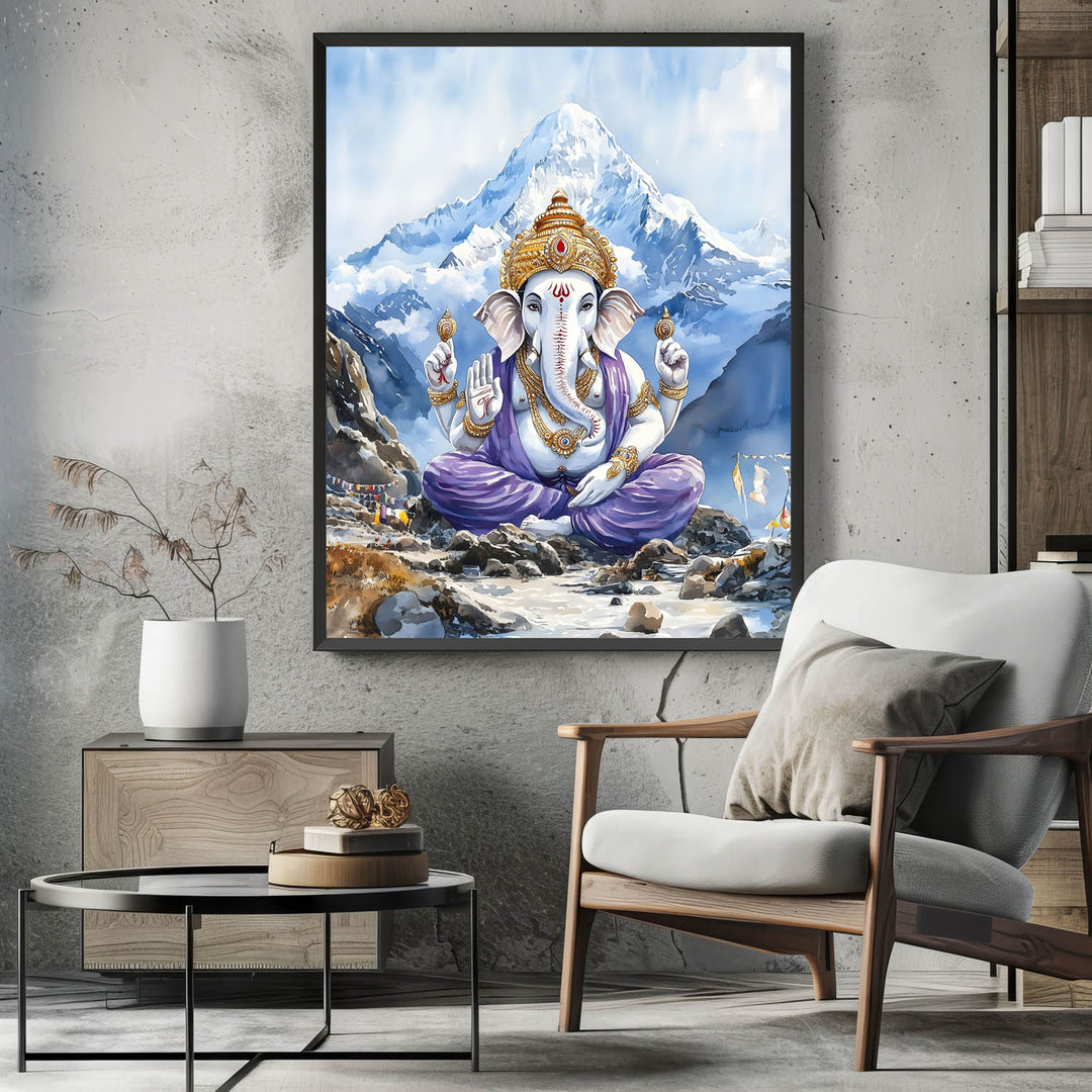 Lord Ganesh in Himalaya - Vastu Painting