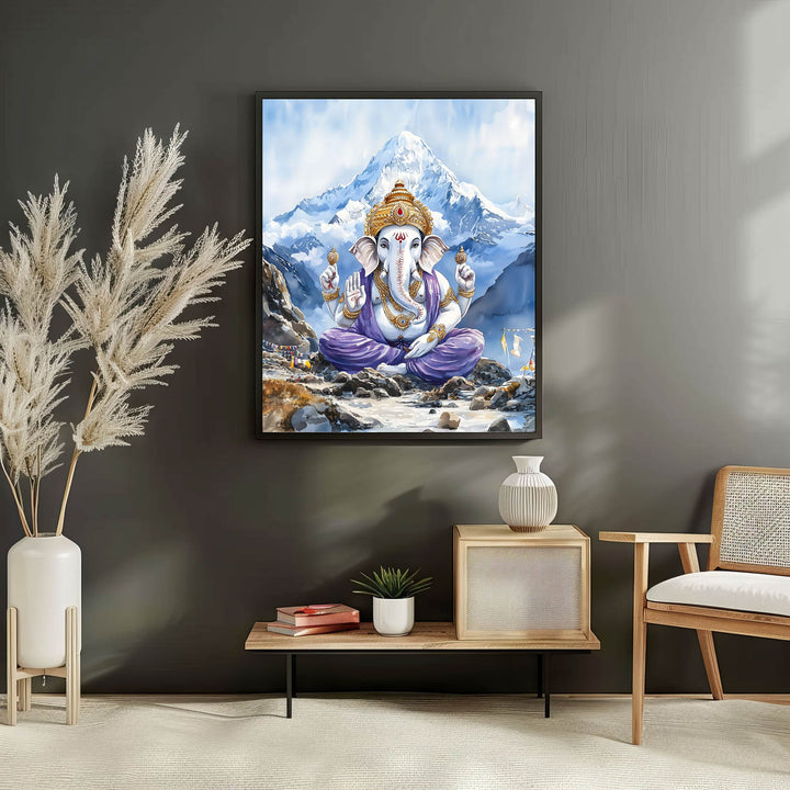 Lord Ganesh in Himalaya - Vastu Painting