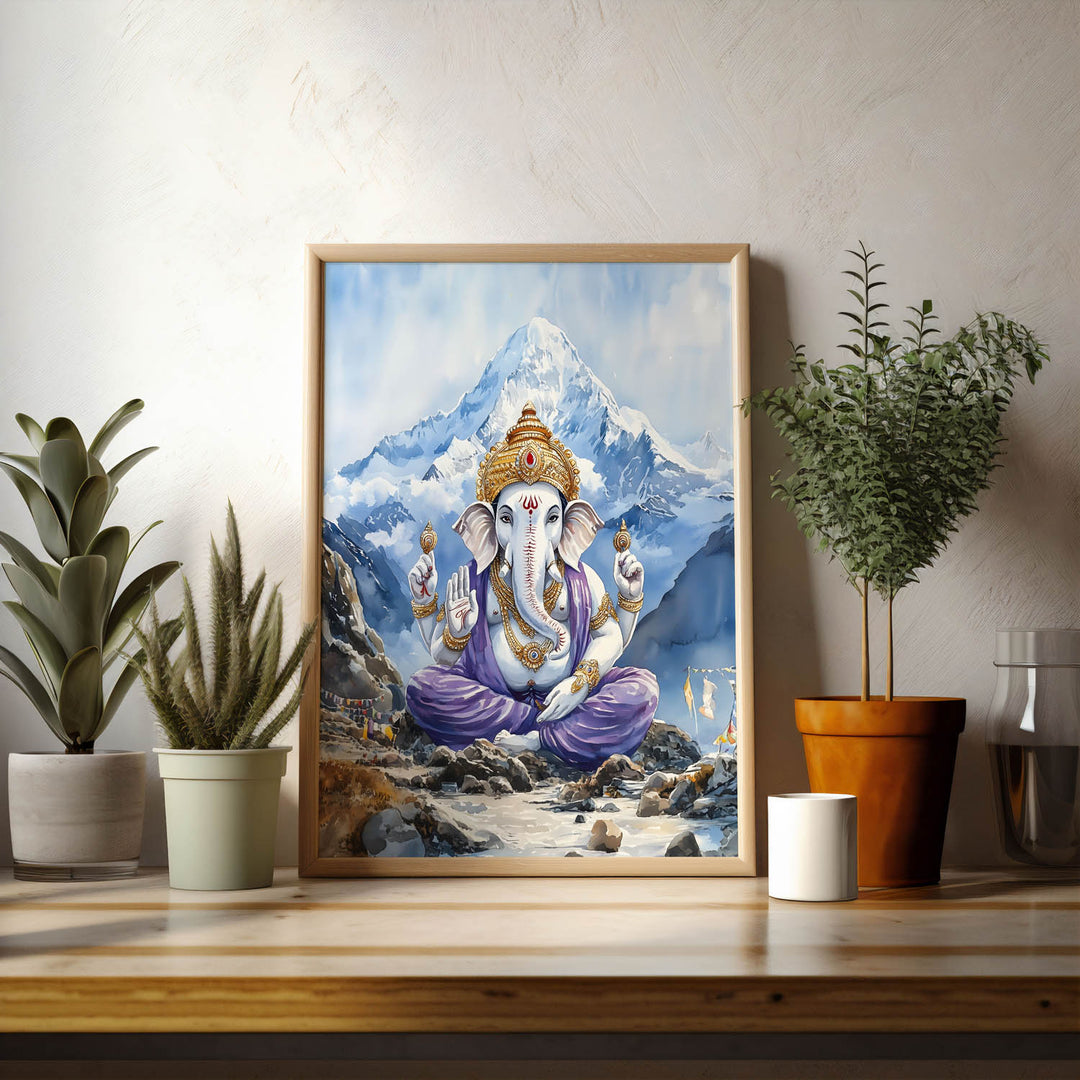 Lord Ganesh in Himalaya - Vastu Painting