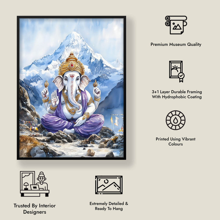 Lord Ganesh in Himalaya - Vastu Painting