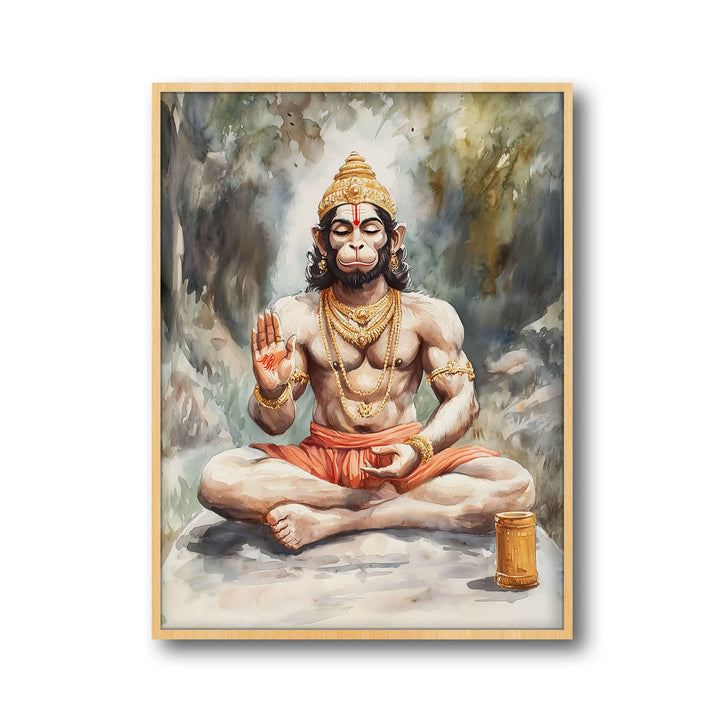 Lord Hanuman Meditating - Vastu Painting