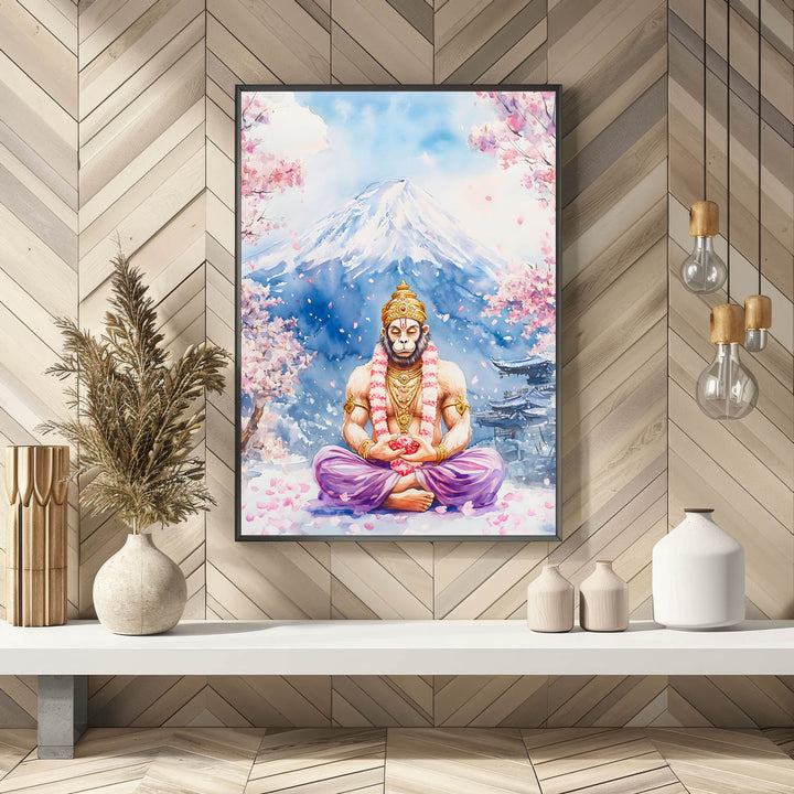 Lord Hanuman in Himalaya - Vastu Painting