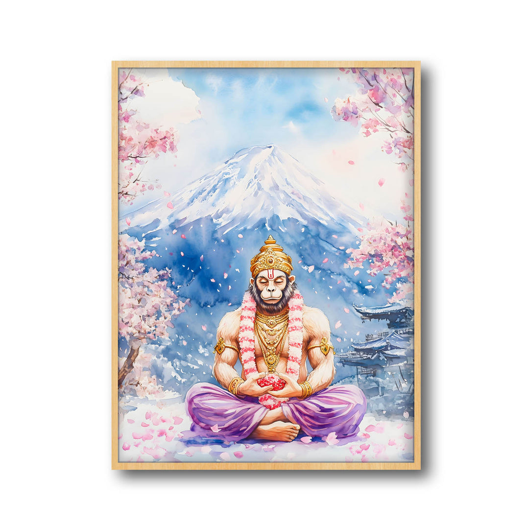 Lord Hanuman in Himalaya - Vastu Painting