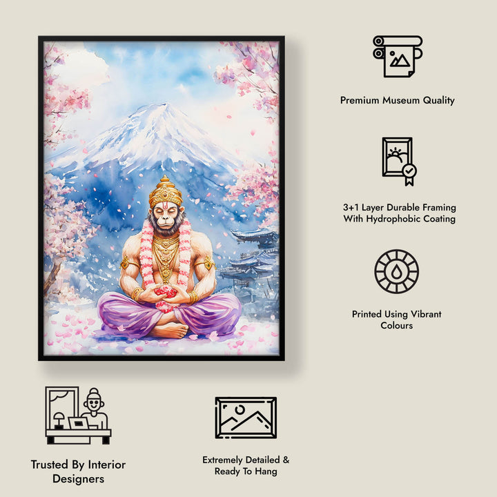 Lord Hanuman in Himalaya - Vastu Painting