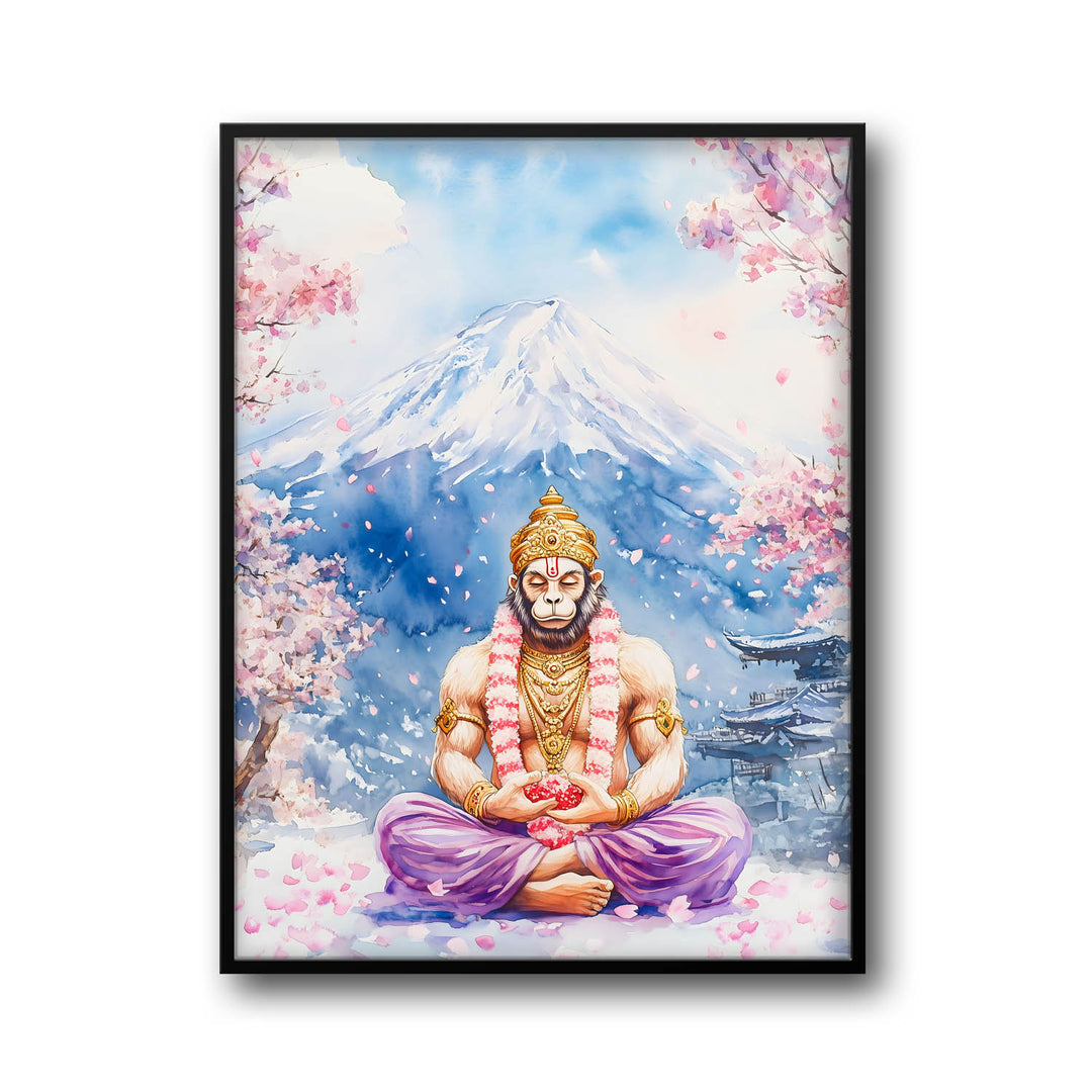 Lord Hanuman in Himalaya - Vastu Painting